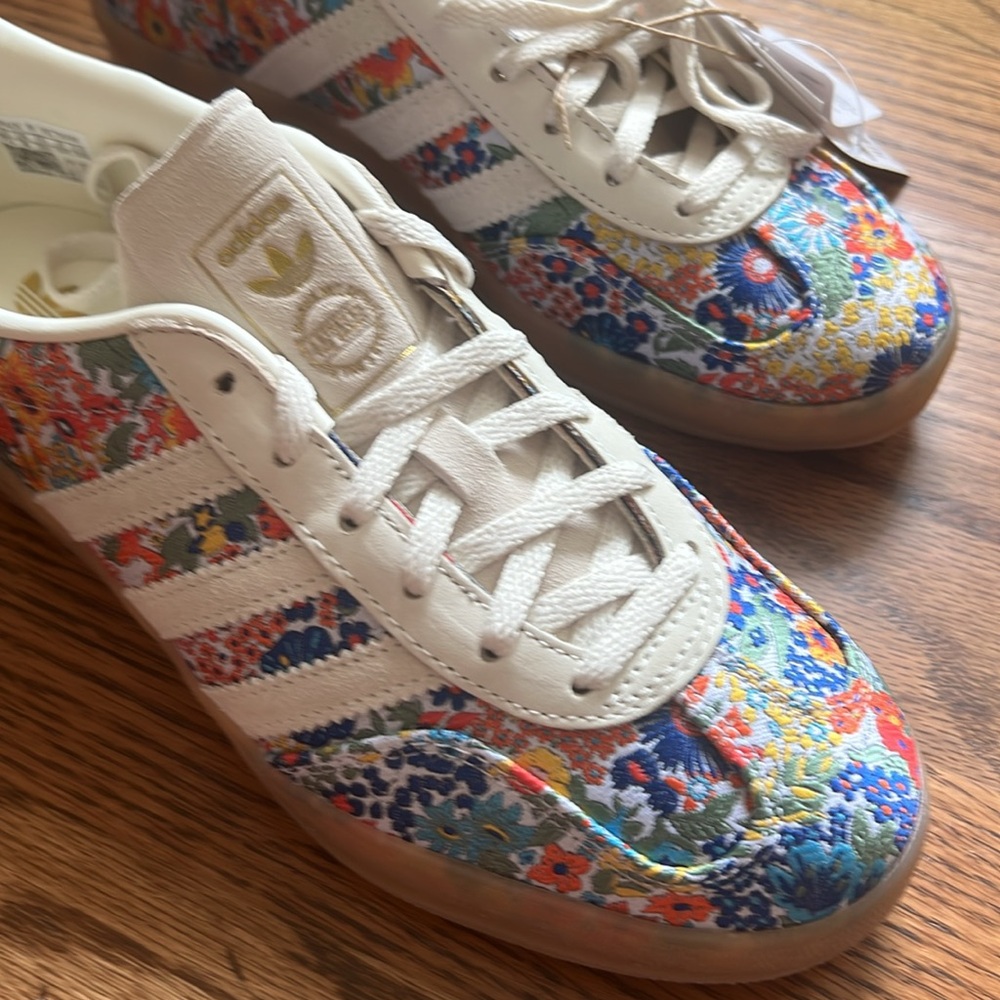 New liberty of London adidas gazelle shoes - Picture 2 of 12